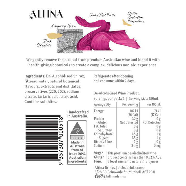 Altina Pepperberry Shiraz (6 bottles)
