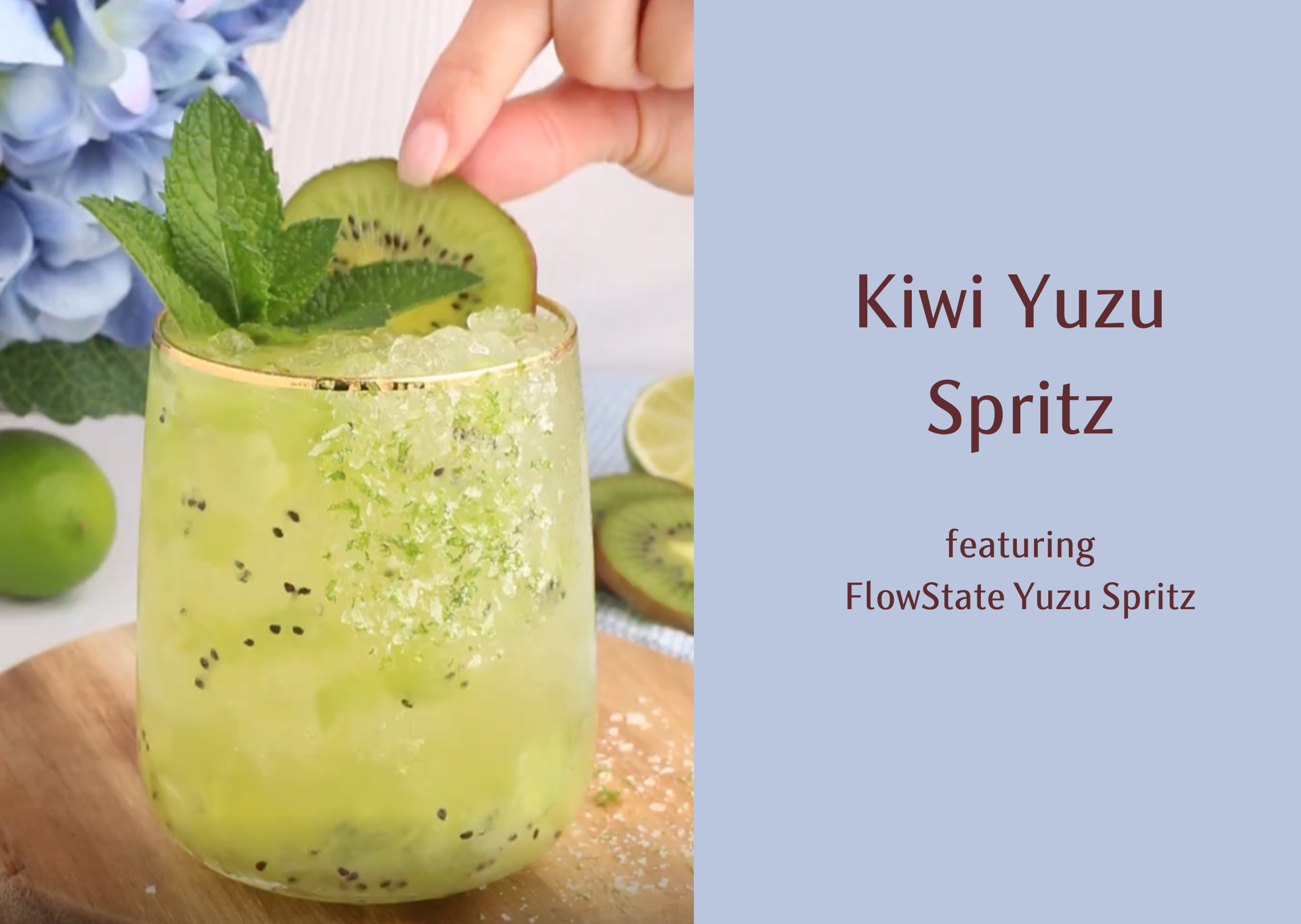 Kiwi Yuzu Spritz Mocktail