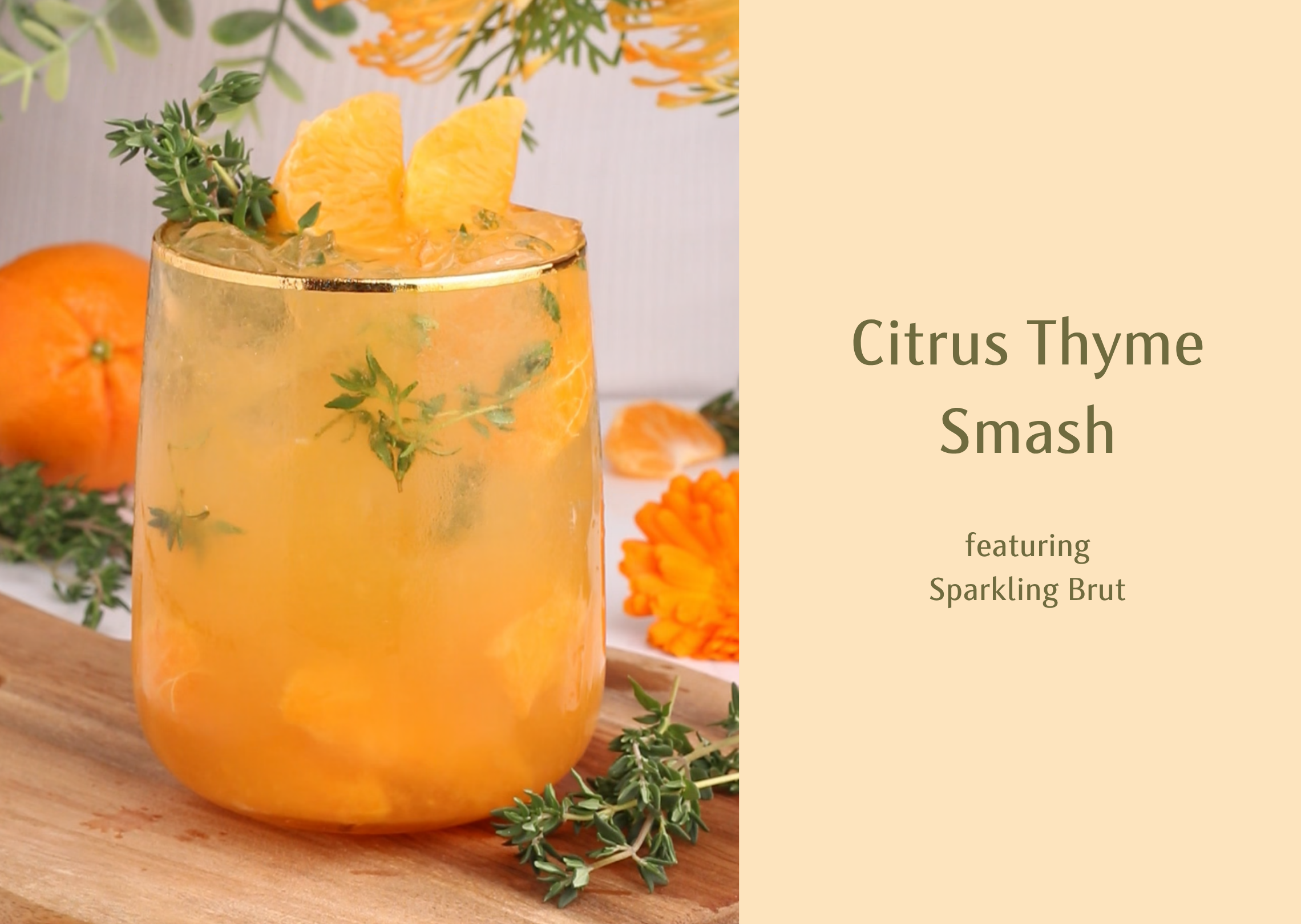 Citrus Thyme Smash Mocktail