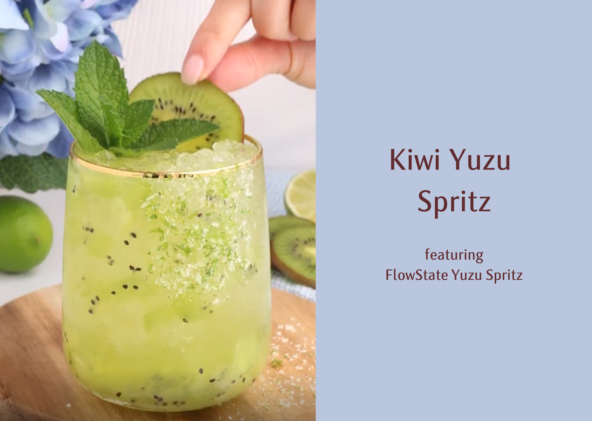 Kiwi Yuzu Spritz Mocktail
