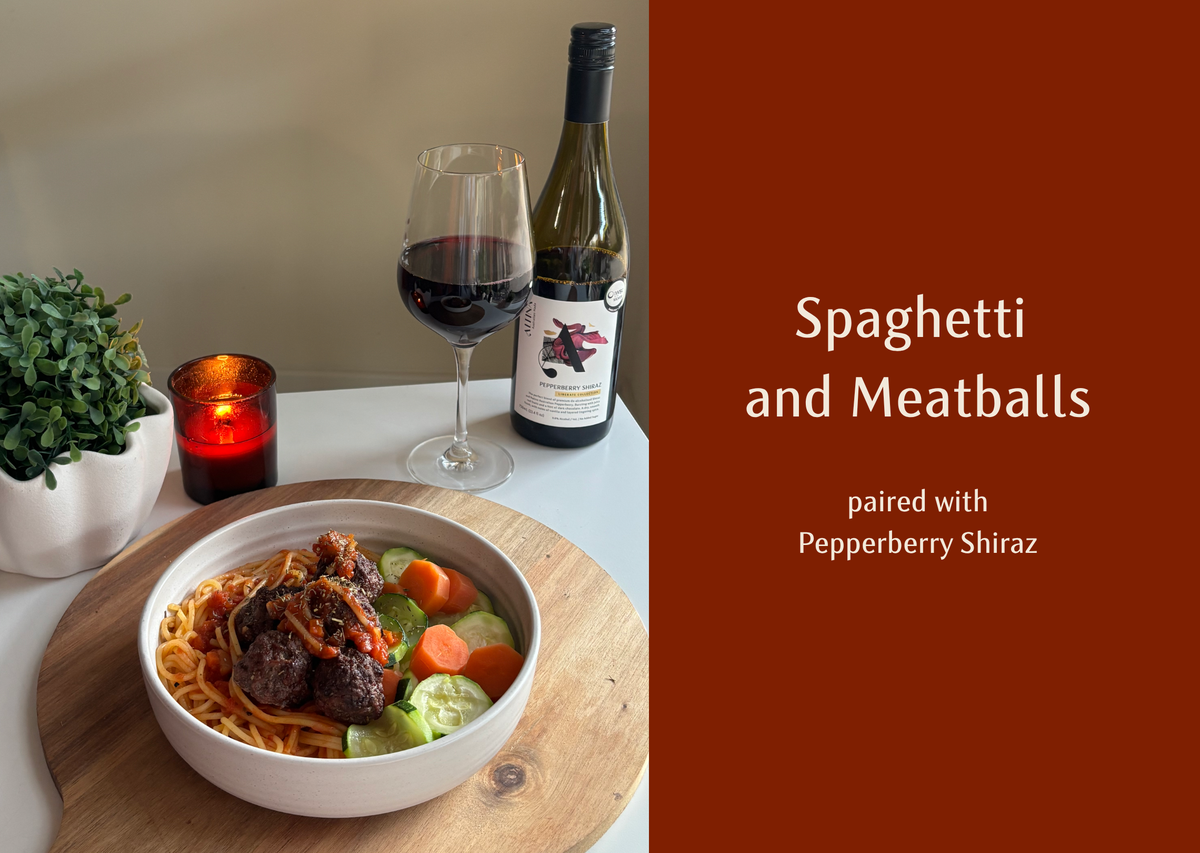 Spaghetti and Meatballs with Pepperberry Shiraz