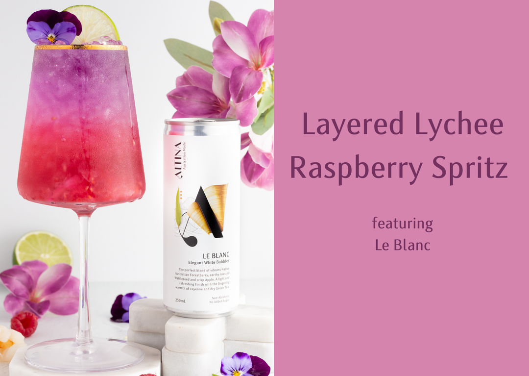 Layered Lychee Raspberry Spritz