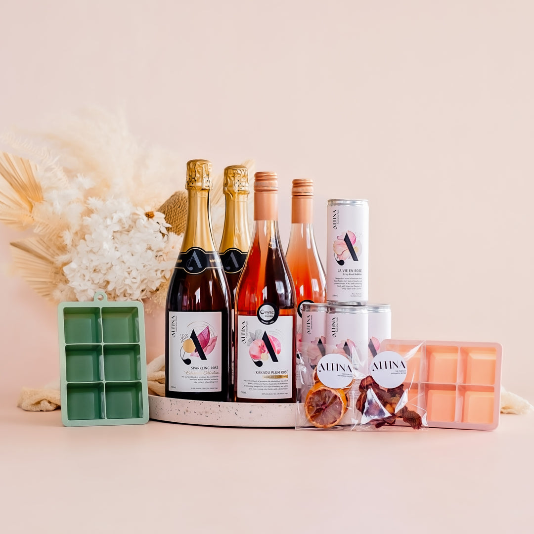 ALTINA's Rose all day bundles is perfect for people who want a non alcoholic Rose expereince. With 3 types of rose wine, plus eerything you need to make frose!